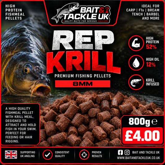 Rep Krill Premium Fishing Pellets – The Ultimate High-Protein Bait