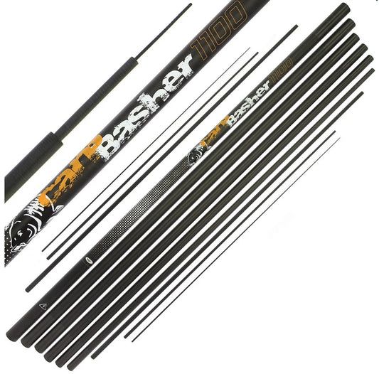 NGT Carp Basher 11m Carbon Fishing Pole with 2 Top Kits